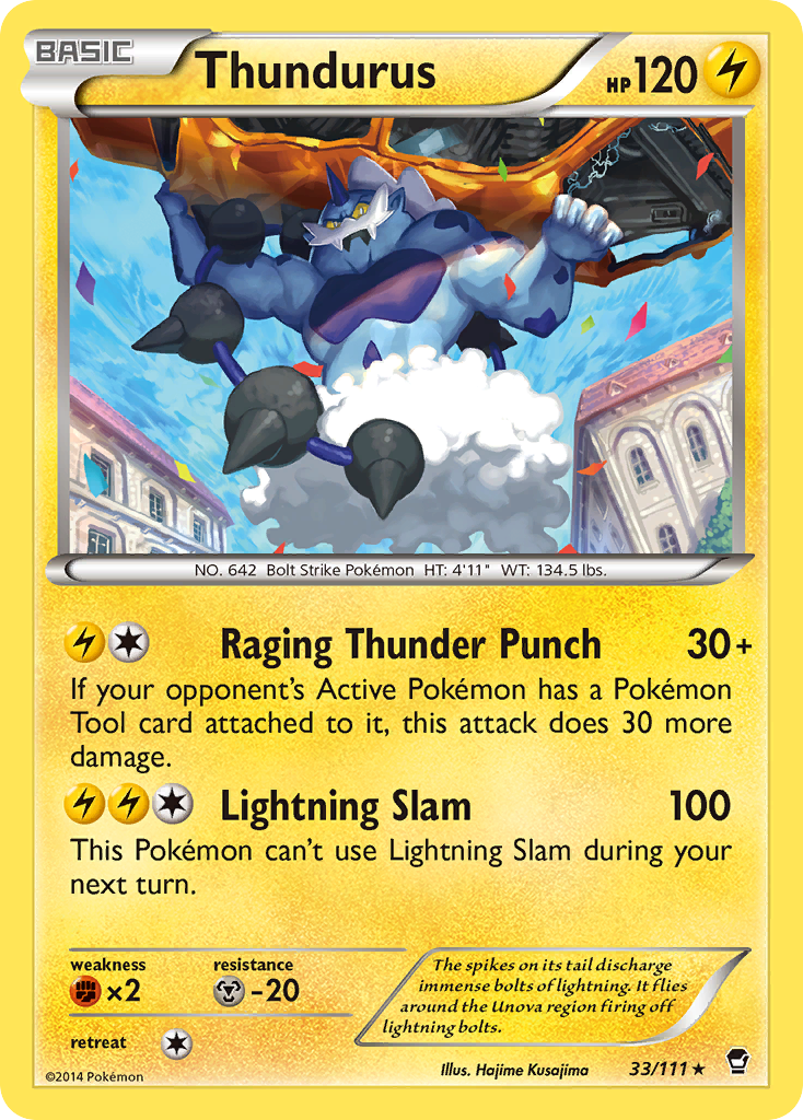 Thundurus (33/111) [XY: Furious Fists] | Play N Trade Winnipeg