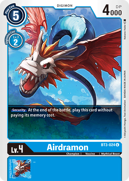 Airdramon [BT3-024] [Release Special Booster Ver.1.5] | Play N Trade Winnipeg