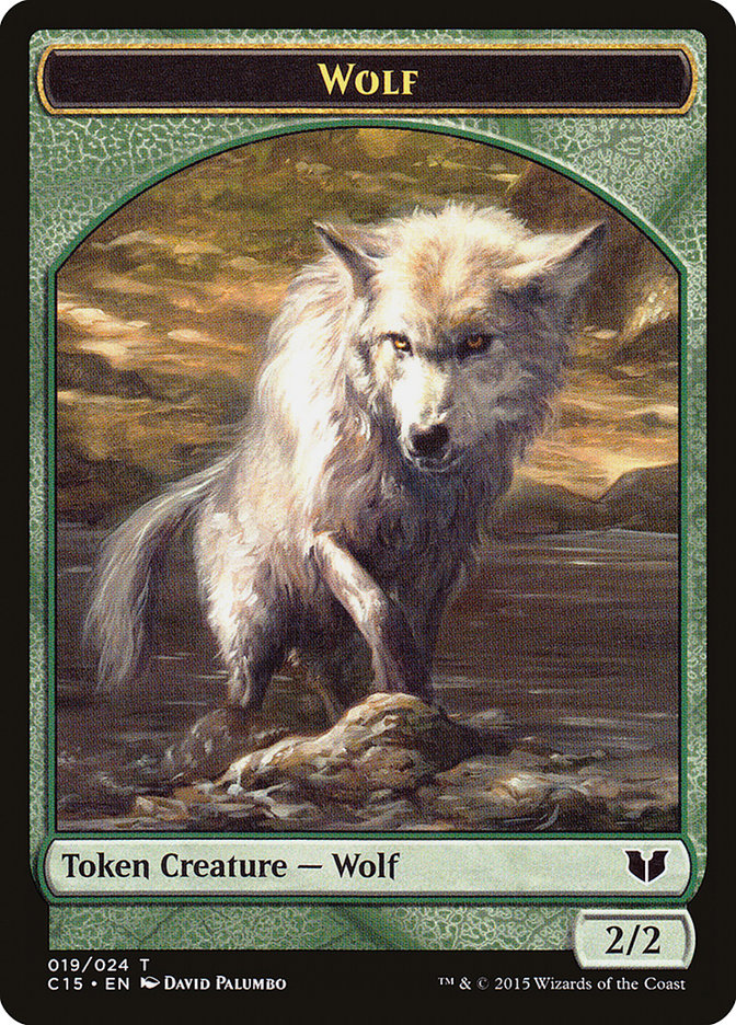 Wolf // Zombie Double-Sided Token [Commander 2015 Tokens] | Play N Trade Winnipeg