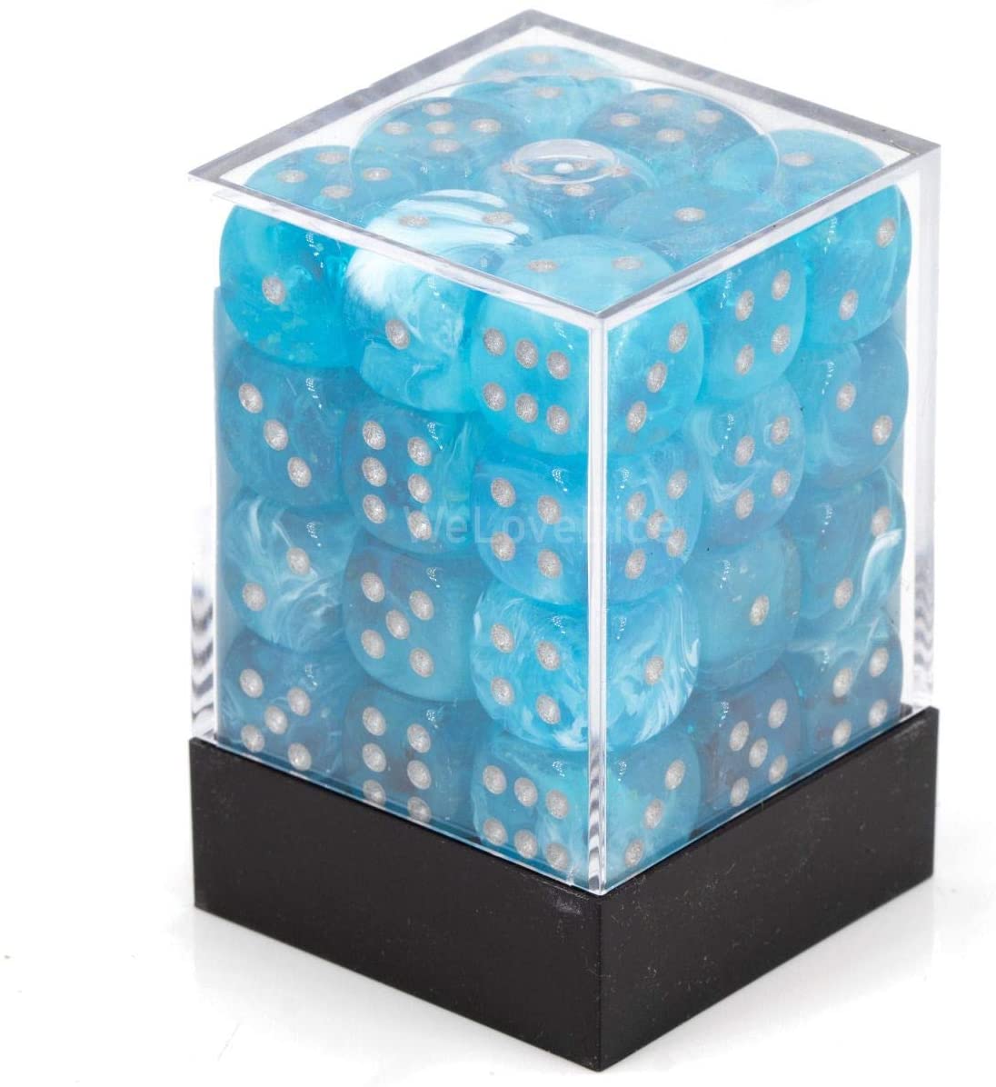 CHESSEX - LUMINARY 36D6 BRIGHT SKY/SILVER 12MM | Play N Trade Winnipeg