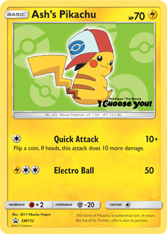 Ash's Pikachu (SM112) [Sun & Moon: Black Star Promos] | Play N Trade Winnipeg