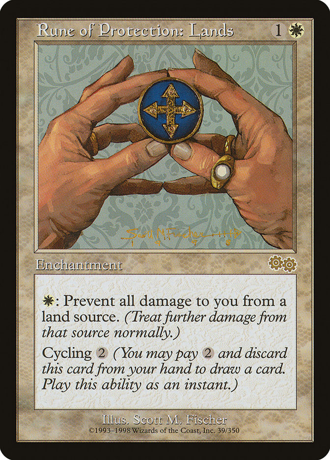 Rune of Protection: Lands [Urza's Saga] | Play N Trade Winnipeg