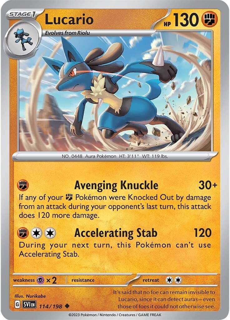 Lucario (114/198) [Scarlet & Violet: Base Set] | Play N Trade Winnipeg