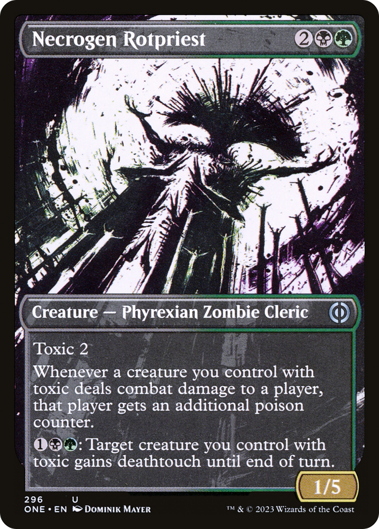 Necrogen Rotpriest (Borderless Ichor) [Phyrexia: All Will Be One] | Play N Trade Winnipeg