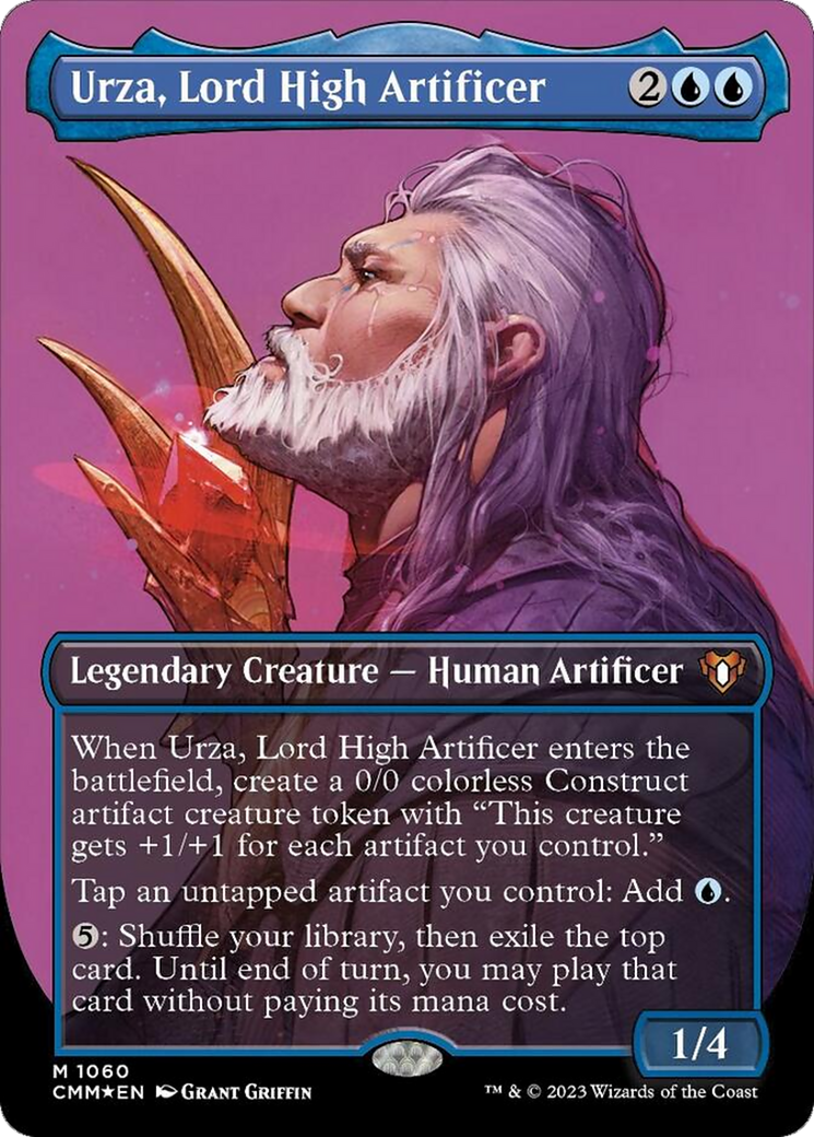 Urza, Lord High Artificer (Borderless Textured Foil Frame Break) [Commander Masters] | Play N Trade Winnipeg