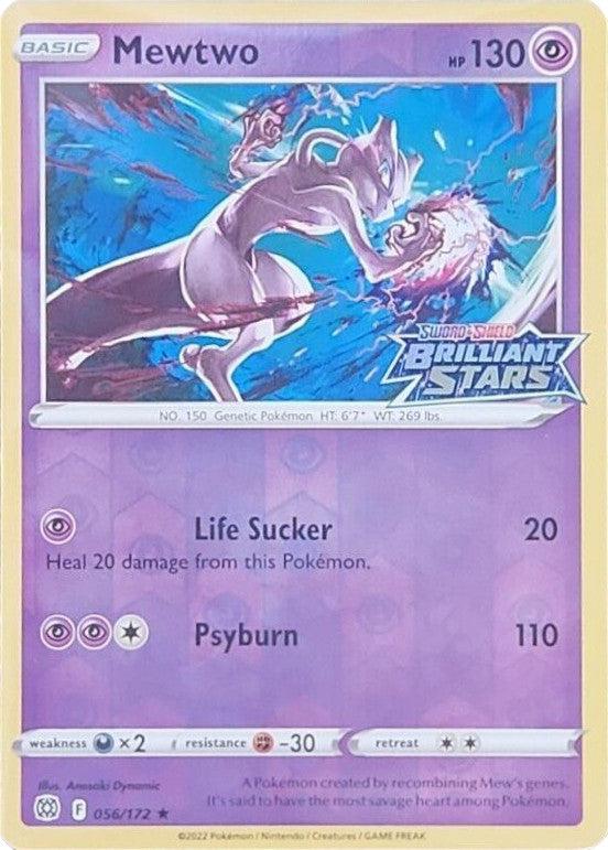 Mewtwo (056/172) (Brilliant Stars Stamped) [Sword & Shield: Brilliant Stars] | Play N Trade Winnipeg