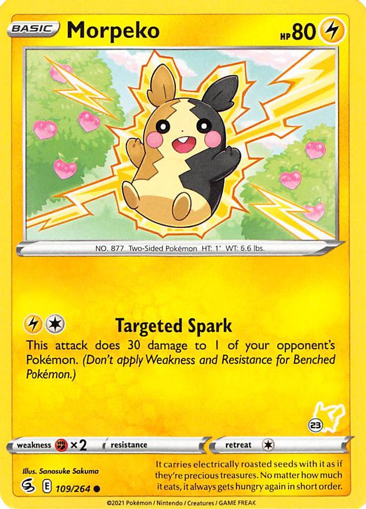 Morpeko (109/264) (Pikachu Stamp #23) [Battle Academy 2022] | Play N Trade Winnipeg