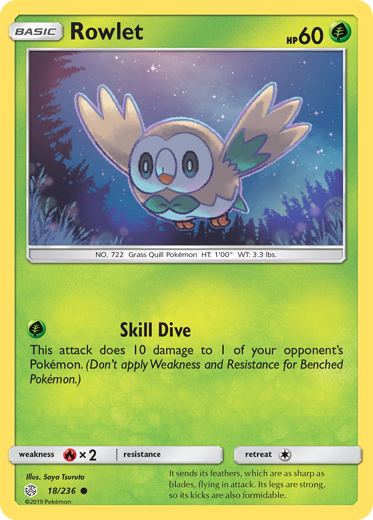 Rowlet (18/236) [Sun & Moon: Cosmic Eclipse] | Play N Trade Winnipeg