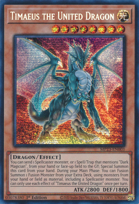 Timaeus the United Dragon [MP23-EN003] Prismatic Secret Rare | Play N Trade Winnipeg