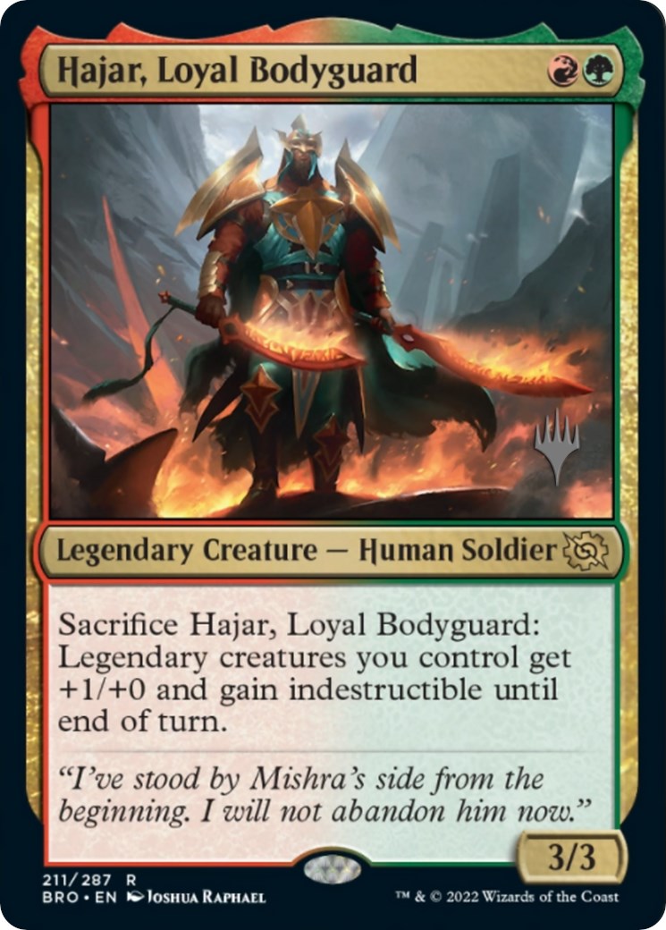 Hajar, Loyal Bodyguard (Promo Pack) [The Brothers' War Promos] | Play N Trade Winnipeg