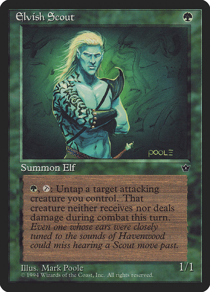 Elvish Scout (Mark Poole) [Fallen Empires] | Play N Trade Winnipeg