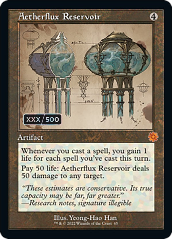 Aetherflux Reservoir (Retro Schematic) (Serial Numbered) [The Brothers' War Retro Artifacts] | Play N Trade Winnipeg