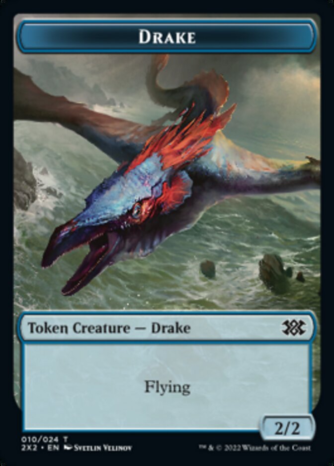 Drake // Aven Initiate Double-sided Token [Double Masters 2022 Tokens] | Play N Trade Winnipeg