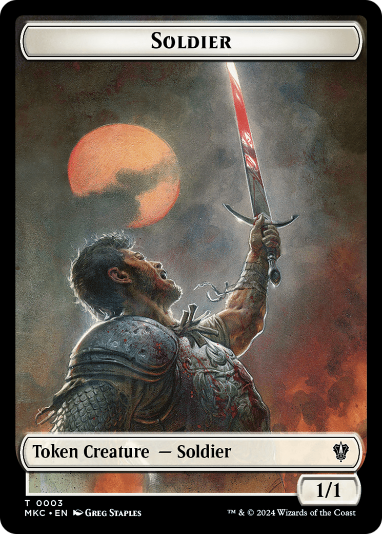 Soldier // Ogre Double-Sided Token [Murders at Karlov Manor Commander Tokens] | Play N Trade Winnipeg