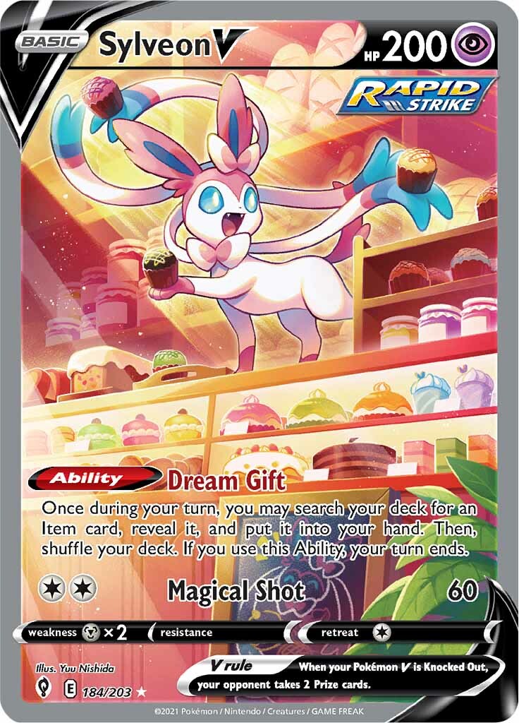 Sylveon V (184/203) [Sword & Shield: Evolving Skies] | Play N Trade Winnipeg