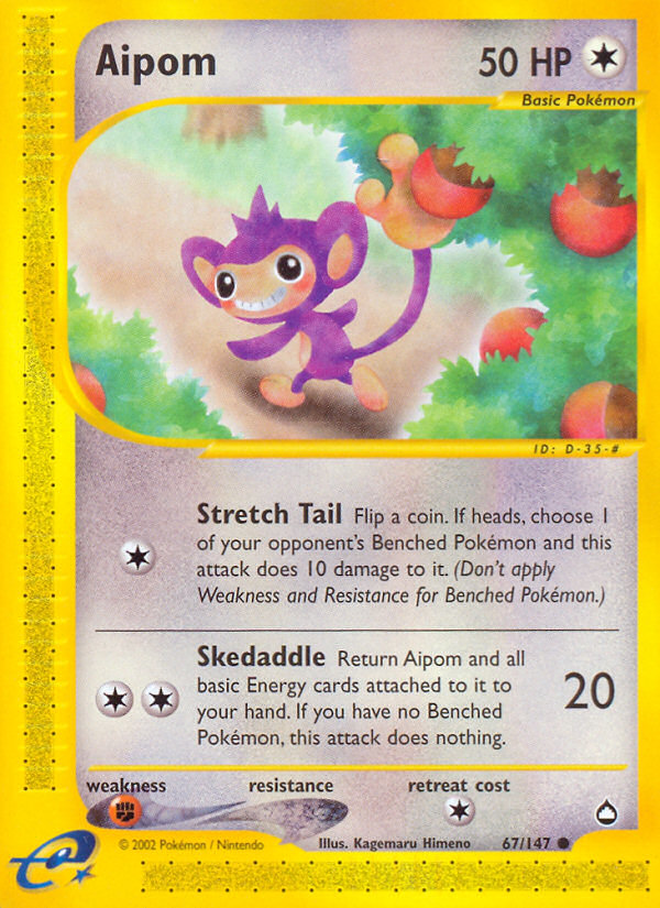 Aipom (67/147) [Aquapolis] | Play N Trade Winnipeg