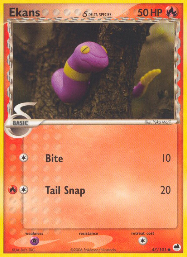 Ekans (47/101) (Delta Species) [EX: Dragon Frontiers] | Play N Trade Winnipeg