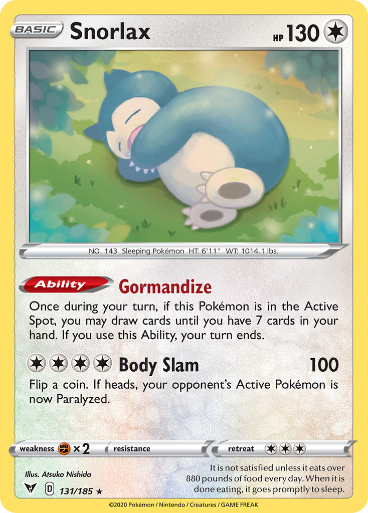 Snorlax (131/185) [Sword & Shield: Vivid Voltage] | Play N Trade Winnipeg