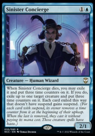 Sinister Concierge (Promo Pack) [Streets of New Capenna Commander Promos] | Play N Trade Winnipeg