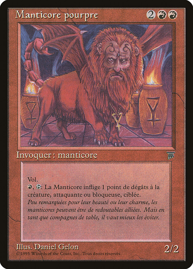 Crimson Manticore (French) - "Manticore pourpre" [Renaissance] | Play N Trade Winnipeg