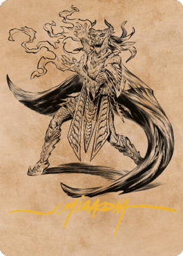 Livaan, Cultist of Tiamat Art Card (Gold-Stamped Signature) [Commander Legends: Battle for Baldur's Gate Art Series] | Play N Trade Winnipeg