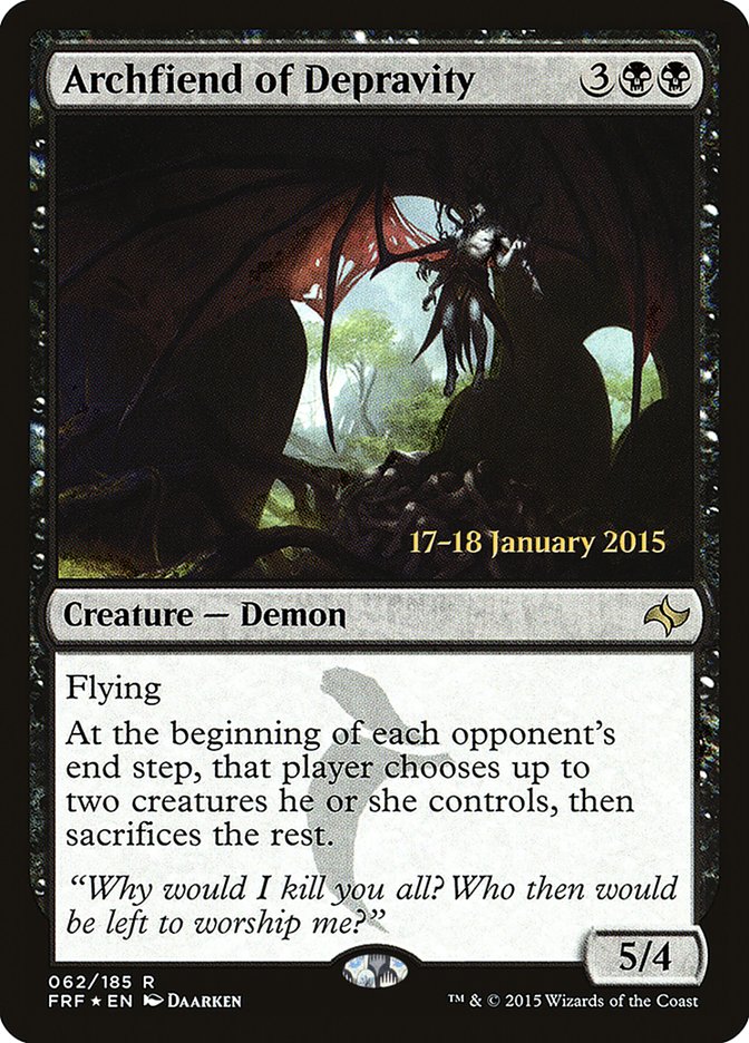 Archfiend of Depravity  [Fate Reforged Prerelease Promos] | Play N Trade Winnipeg