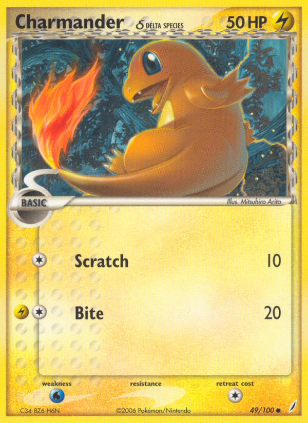 Charmander (49/100) (Delta Species) [EX: Crystal Guardians] | Play N Trade Winnipeg