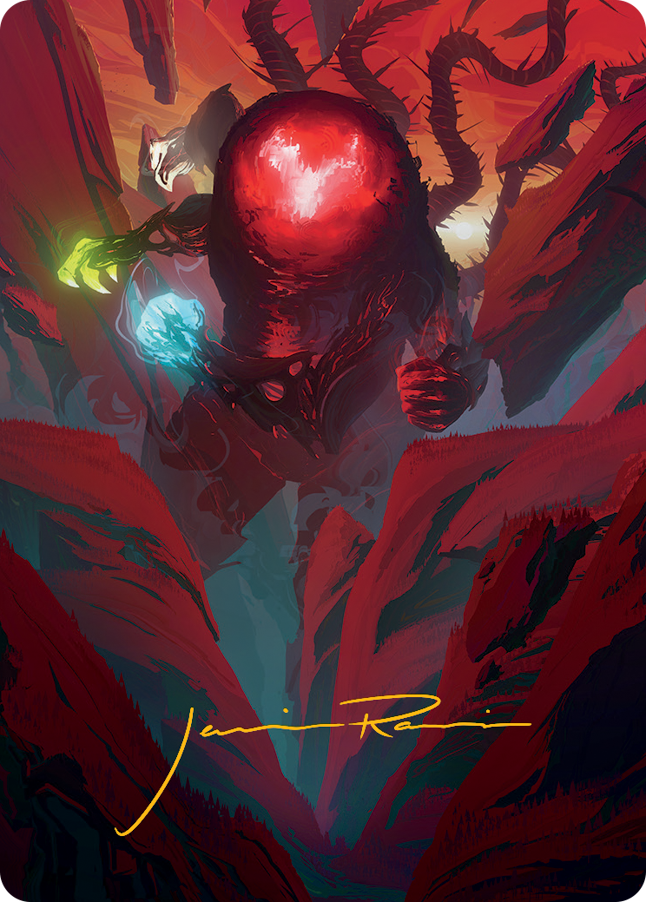 Omnath, Locus of All Art Card (62) (Gold-Stamped Signature) [March of the Machine Art Series] | Play N Trade Winnipeg