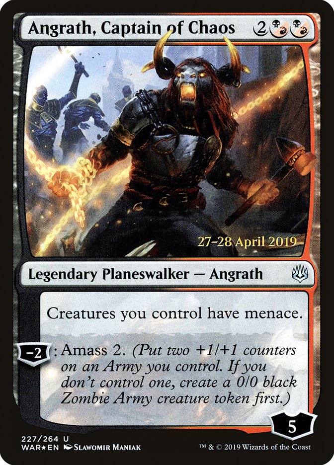 Angrath, Captain of Chaos  [War of the Spark Prerelease Promos] | Play N Trade Winnipeg