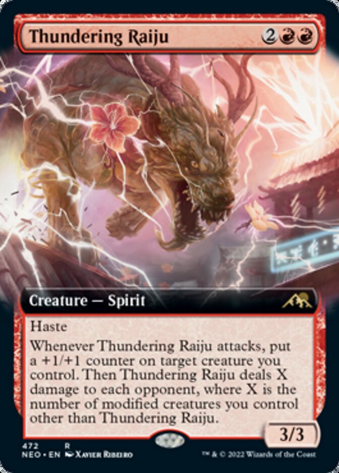 Thundering Raiju (Extended) [Kamigawa: Neon Dynasty] | Play N Trade Winnipeg