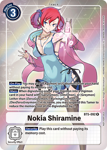 Nokia Shiramine [BT5-092] (Buy-A-Box Promo) [Battle of Omni Promos] | Play N Trade Winnipeg