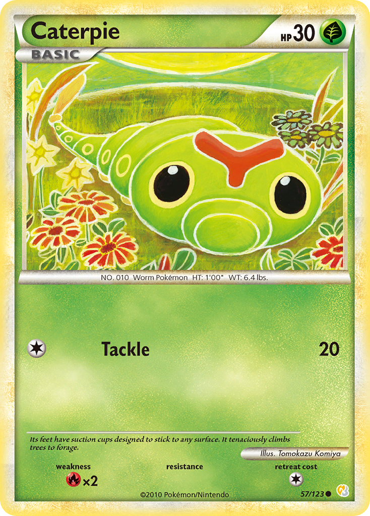 Caterpie (57/123) [HeartGold & SoulSilver: Base Set] | Play N Trade Winnipeg