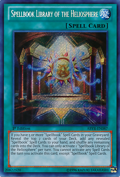 Spellbook Library of the Heliosphere [ABYR-EN087] Secret Rare | Play N Trade Winnipeg