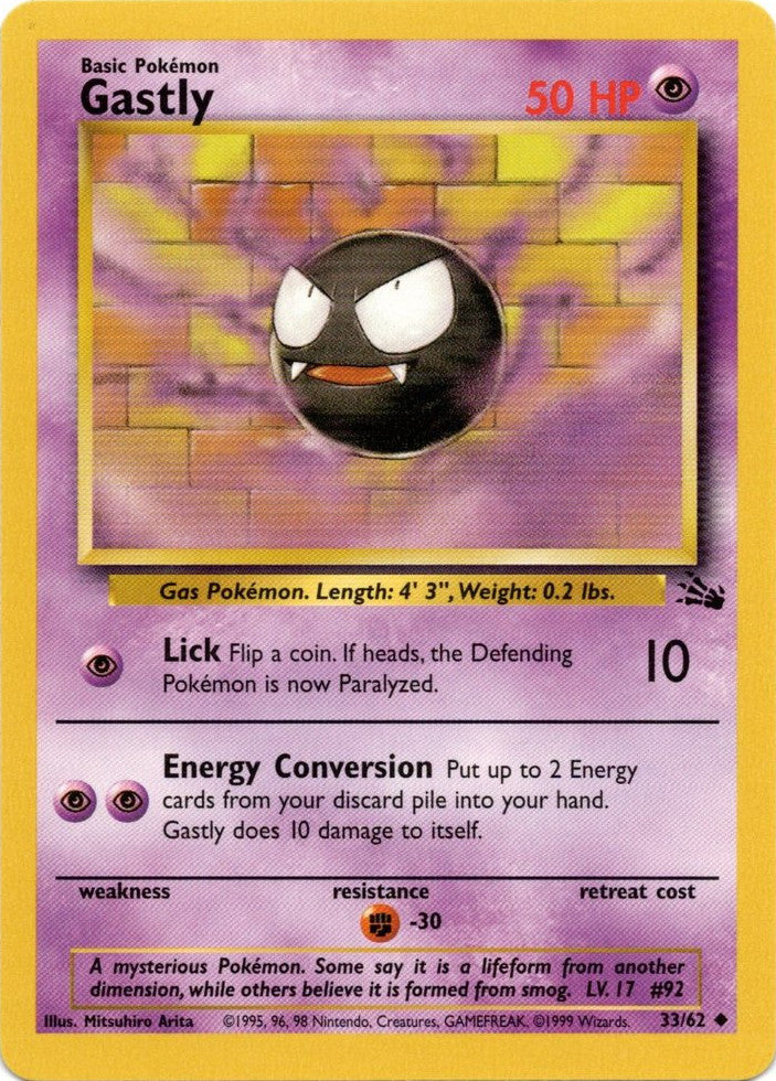 Gastly (33/62) [Fossil Unlimited] | Play N Trade Winnipeg