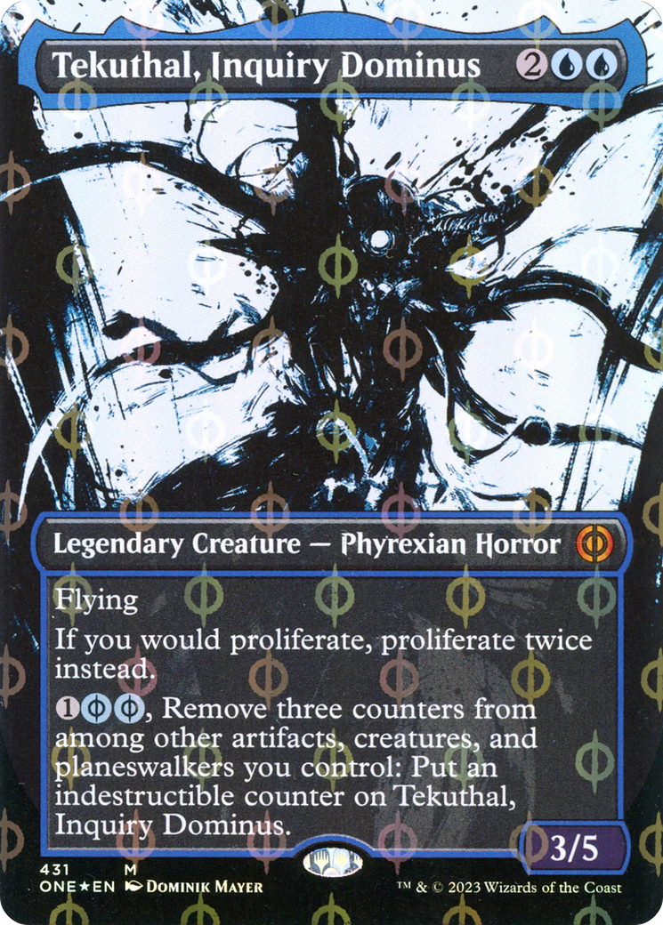 Tekuthal, Inquiry Dominus (Borderless Ichor Step-and-Compleat Foil) [Phyrexia: All Will Be One] | Play N Trade Winnipeg