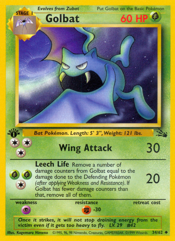 Golbat (34/62) [Fossil 1st Edition] | Play N Trade Winnipeg