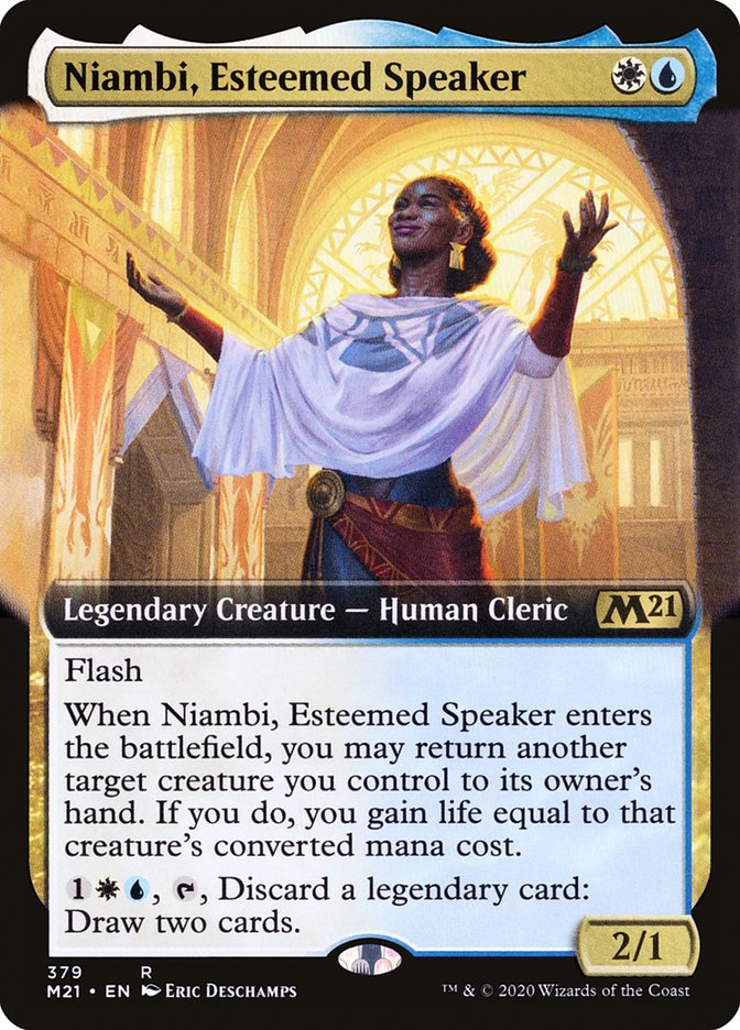 Niambi, Esteemed Speaker (Extended) [Core Set 2021] | Play N Trade Winnipeg