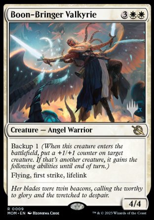 Boon-Bringer Valkyrie (Promo Pack) [March of the Machine Promos] | Play N Trade Winnipeg