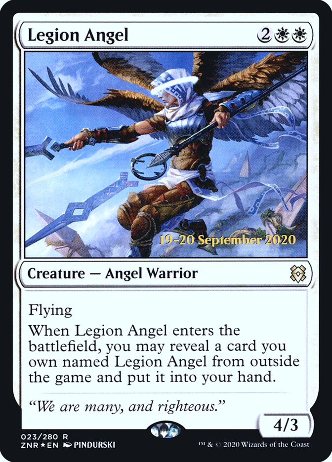 Legion Angel [Zendikar Rising Prerelease Promos] | Play N Trade Winnipeg