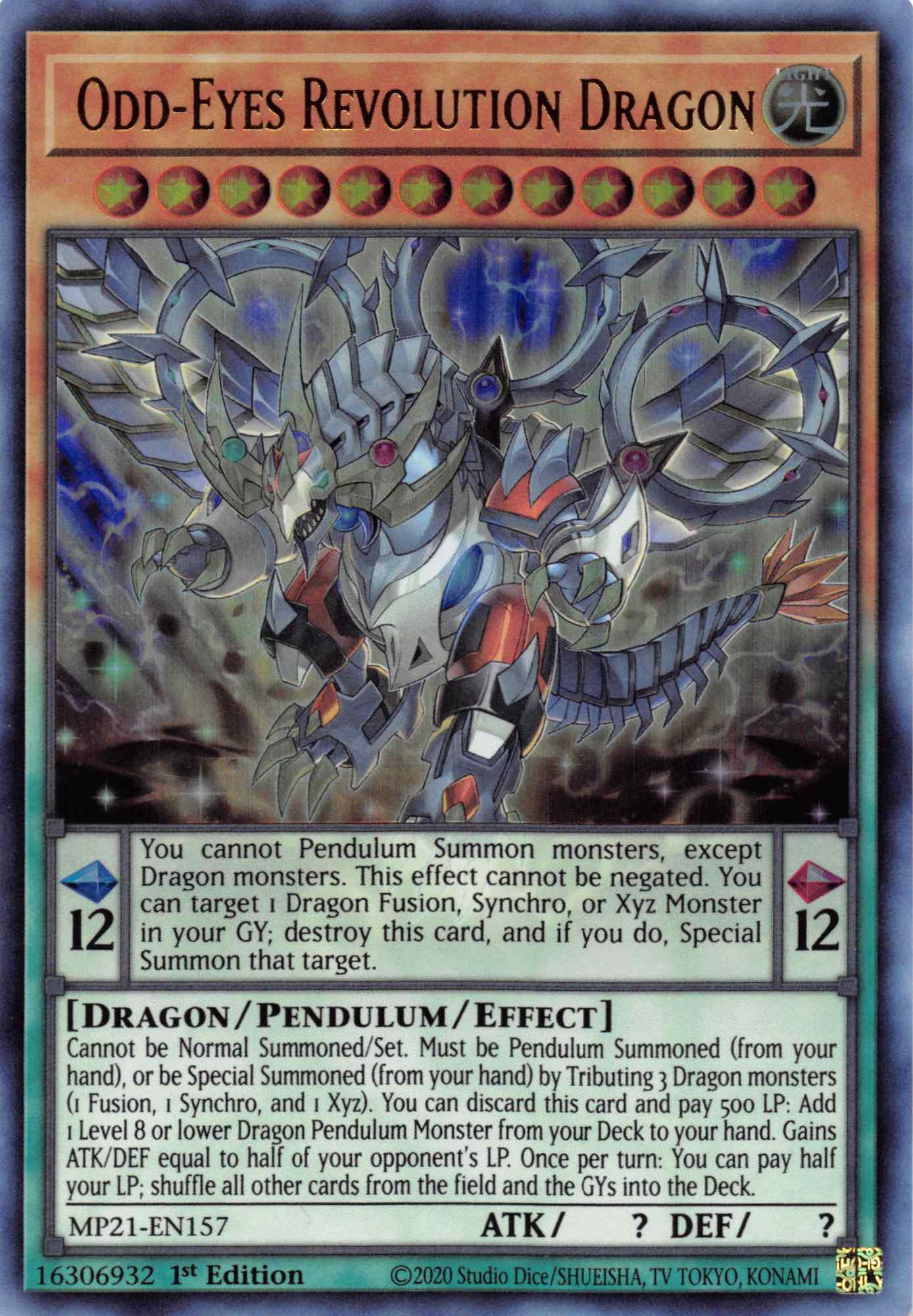 Odd-Eyes Revolution Dragon [MP21-EN157] Ultra Rare | Play N Trade Winnipeg