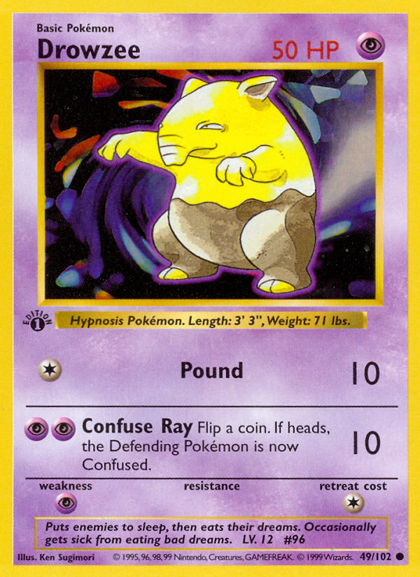 Drowzee (49/102) (Shadowless) [Base Set 1st Edition] | Play N Trade Winnipeg