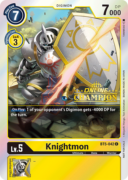 Knightmon [BT5-042] (Online Champion) [Battle of Omni Promos] | Play N Trade Winnipeg