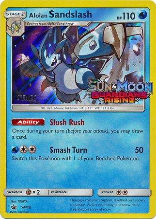 Alolan Sandslash (SM18) (Staff Prerelease Promo) [Sun & Moon: Black Star Promos] | Play N Trade Winnipeg