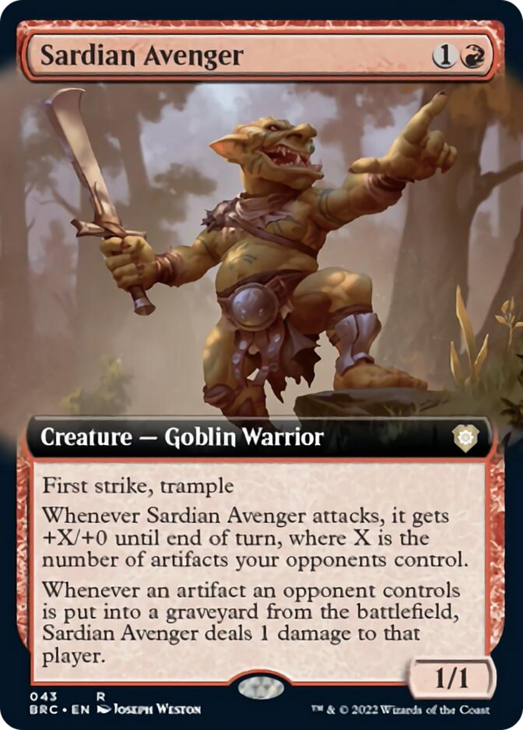 Sardian Avenger (Extended Art) [The Brothers' War Commander] | Play N Trade Winnipeg