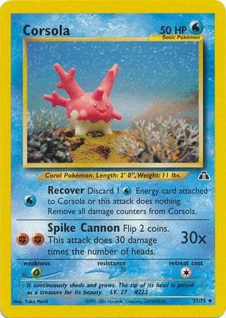 Corsola (37/75) [Neo Discovery Unlimited] | Play N Trade Winnipeg