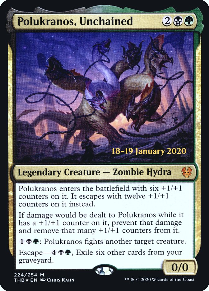 Polukranos, Unchained [Theros Beyond Death Prerelease Promos] | Play N Trade Winnipeg