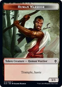 Human Warrior // Food (16) Double-sided Token [Throne of Eldraine Tokens] | Play N Trade Winnipeg