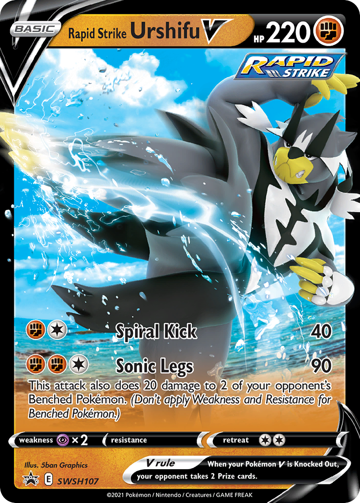 Rapid Strike Urshifu V (SWSH107) [Sword & Shield: Black Star Promos] | Play N Trade Winnipeg