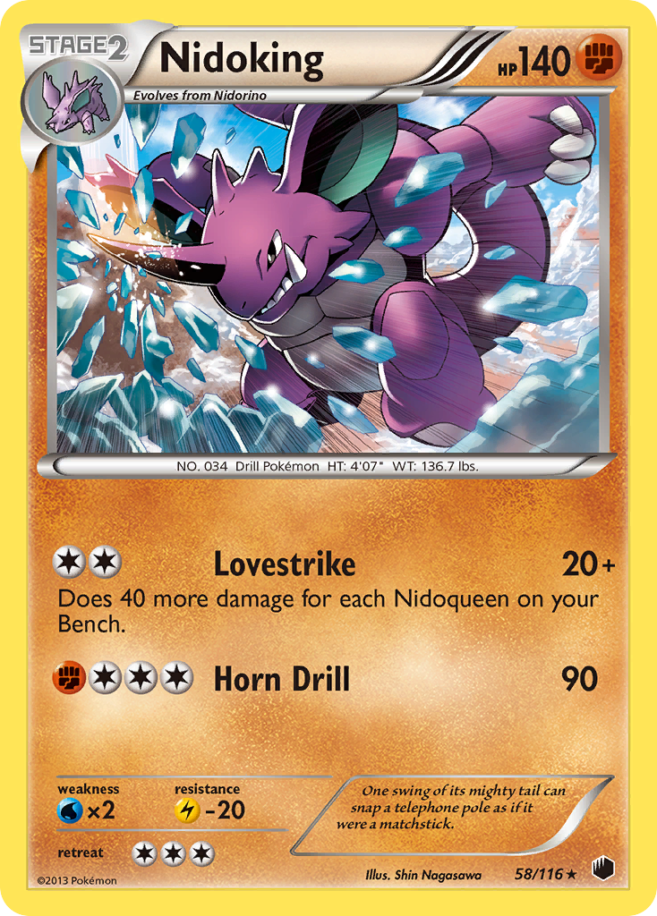 Nidoking (58/116) [Black & White: Plasma Freeze] | Play N Trade Winnipeg