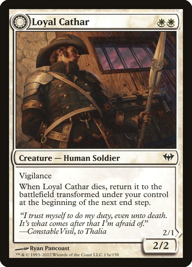 Loyal Cathar // Unhallowed Cathar [Dark Ascension] | Play N Trade Winnipeg